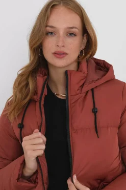 Brave Soul Sobretudos E Parkas-Casaco De Penas Acolchoado Com Capuz