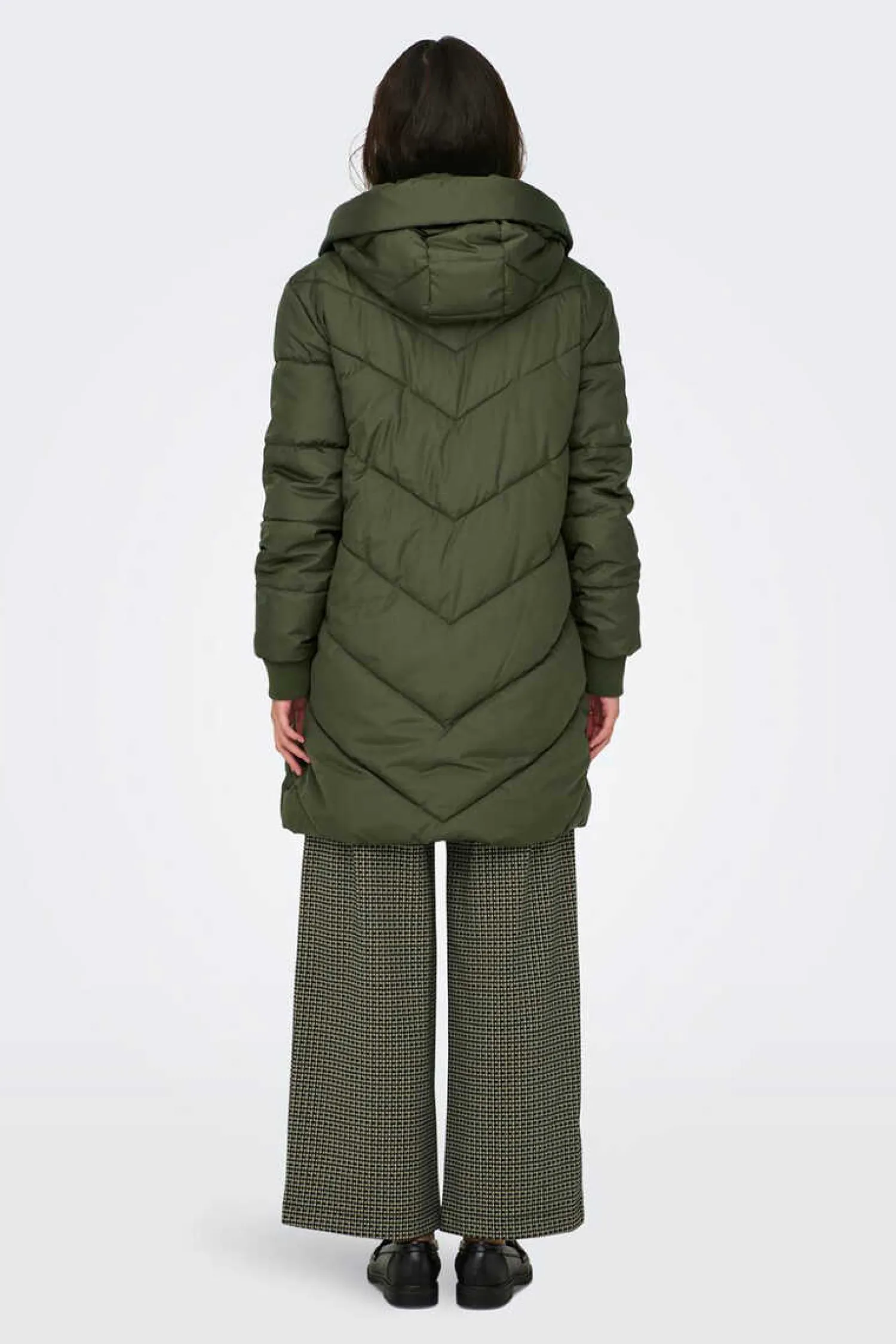 JDY Sobretudos E Parkas-Casaco De Penas Comprido Com Capuz