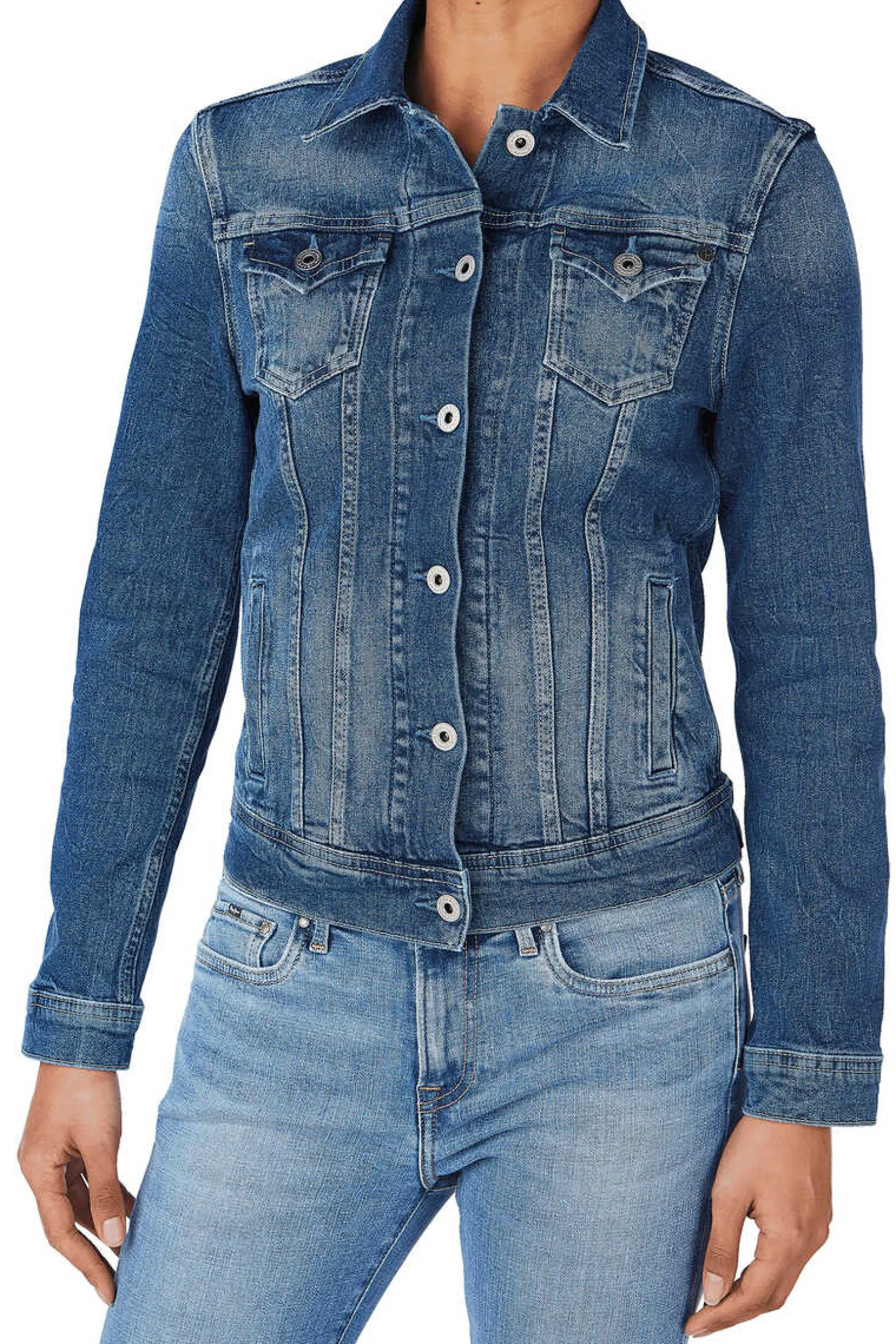 Pepe Jeans Blusoes E Casacos-Casaco Denim Mulher