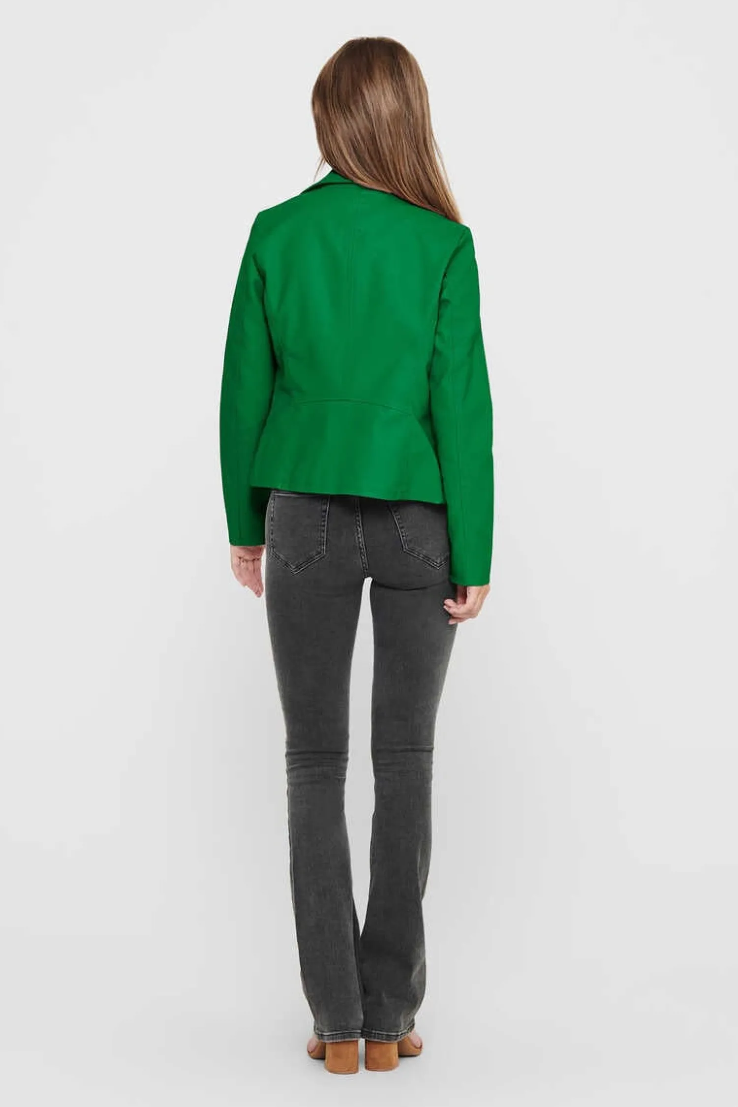 Only Blusoes E Casacos-Casaco Estilo Biker Efeito Pele