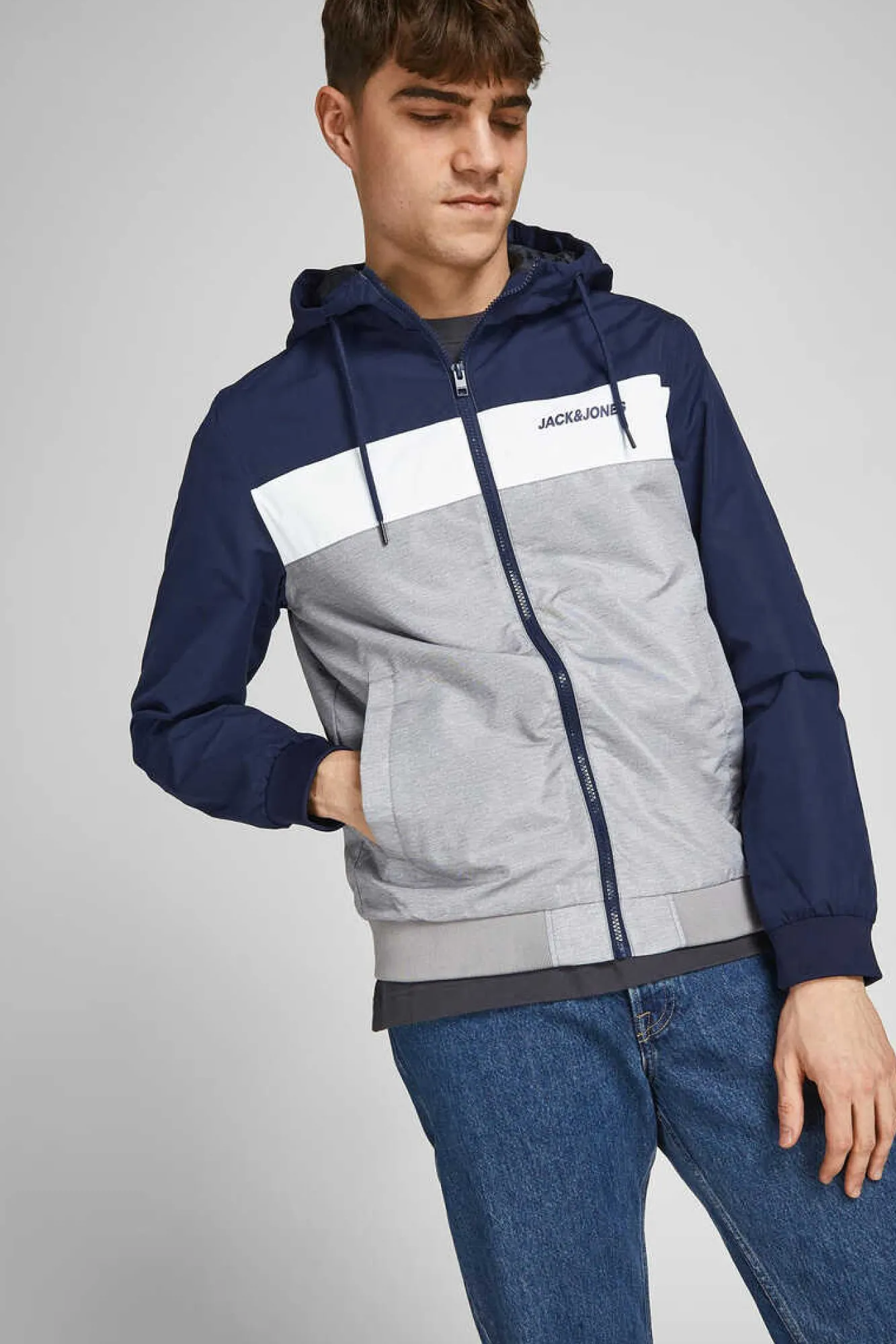 Jack & Jones Casaco Leve Corta-Vento Marinho Outlet