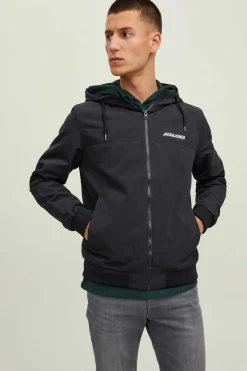 Jack & Jones Casaco Leve Corta-Vento Preto Clearance