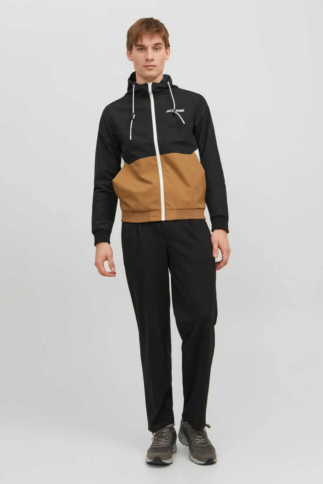 Jack & Jones Casaco Leve Tecnico Com Capuz Preto Sale