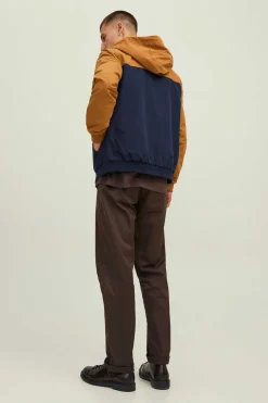 Jack & Jones Casaco Leve Tecnico Com Capuz Castanho Best