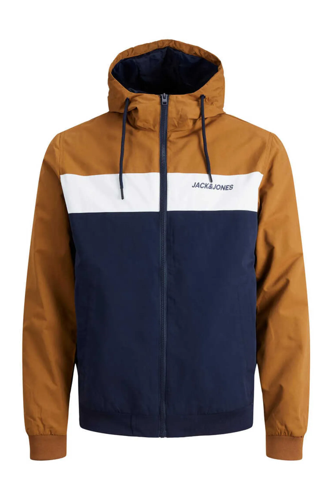 Jack & Jones Casaco Leve Tecnico Com Capuz Castanho Best