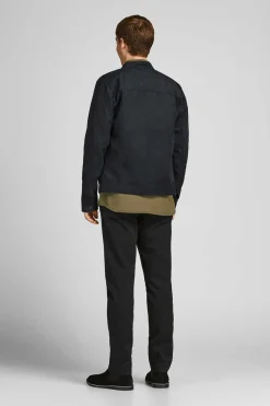 Jack & Jones Casaco Motard Efeito Couro Cinza Claro Best