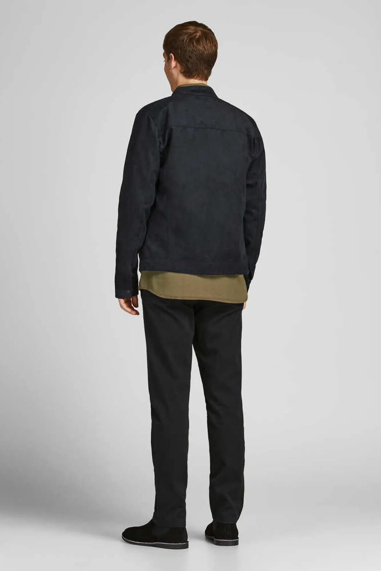 Jack & Jones Casaco Motard Efeito Couro Cinza Claro Best