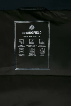 Springfield Casaco Tecnico Acolchoado Azul Clearance