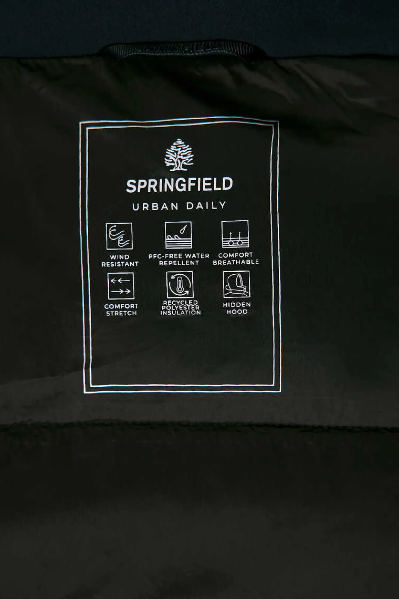 Springfield Casaco Tecnico Acolchoado Azul Clearance