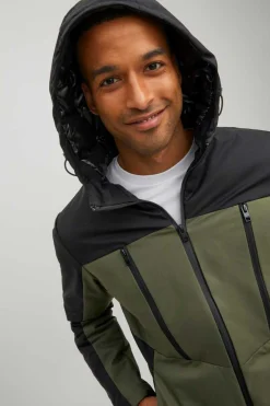 Jack & Jones Casaco Tecnico Com Capuz Verde Clearance