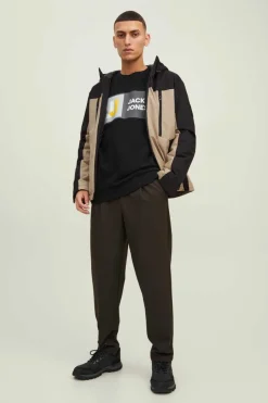 Jack & Jones Casaco Tecnico Com Capuz Castanho Hot