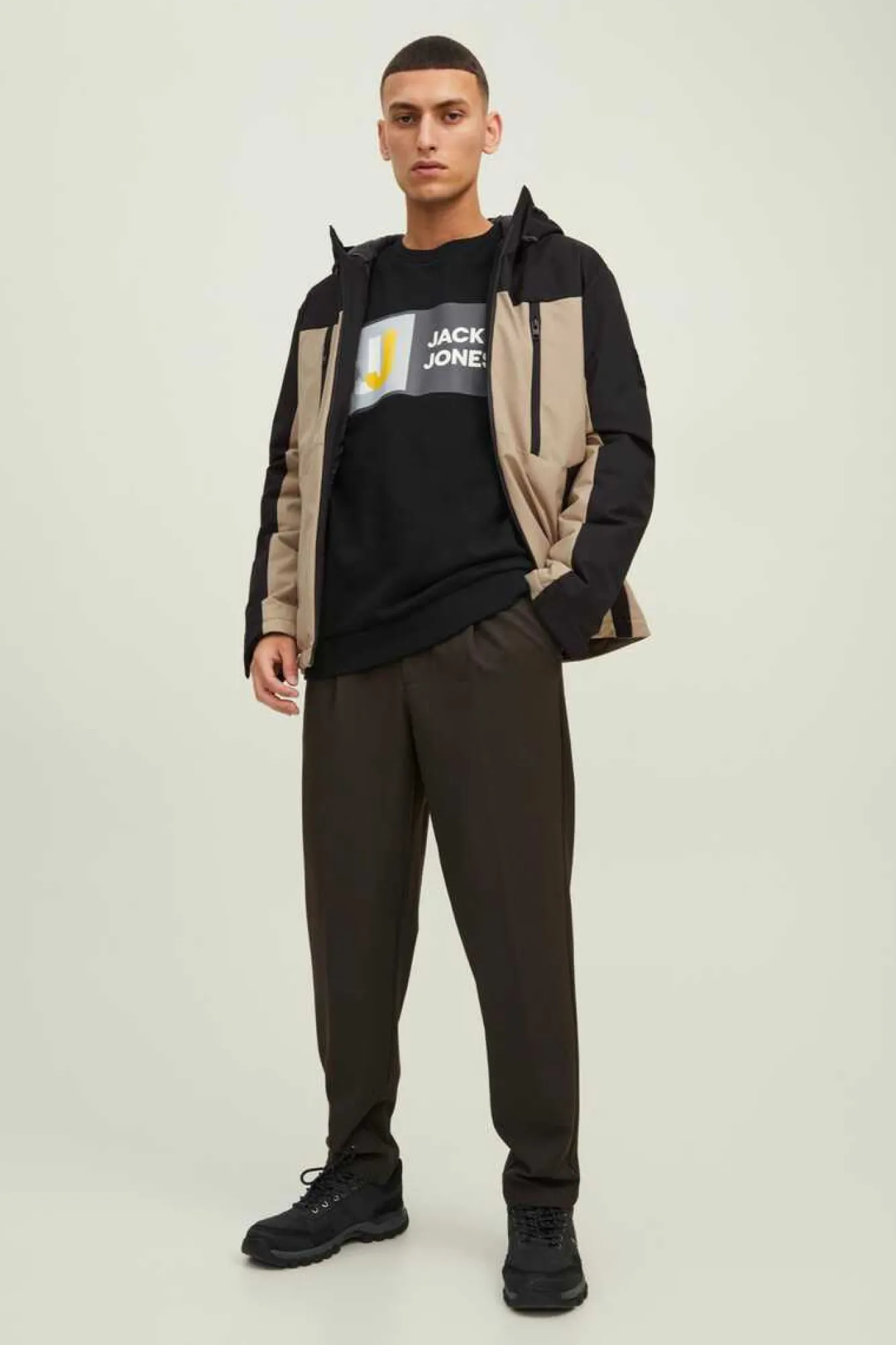 Jack & Jones Casaco Tecnico Com Capuz Castanho Hot