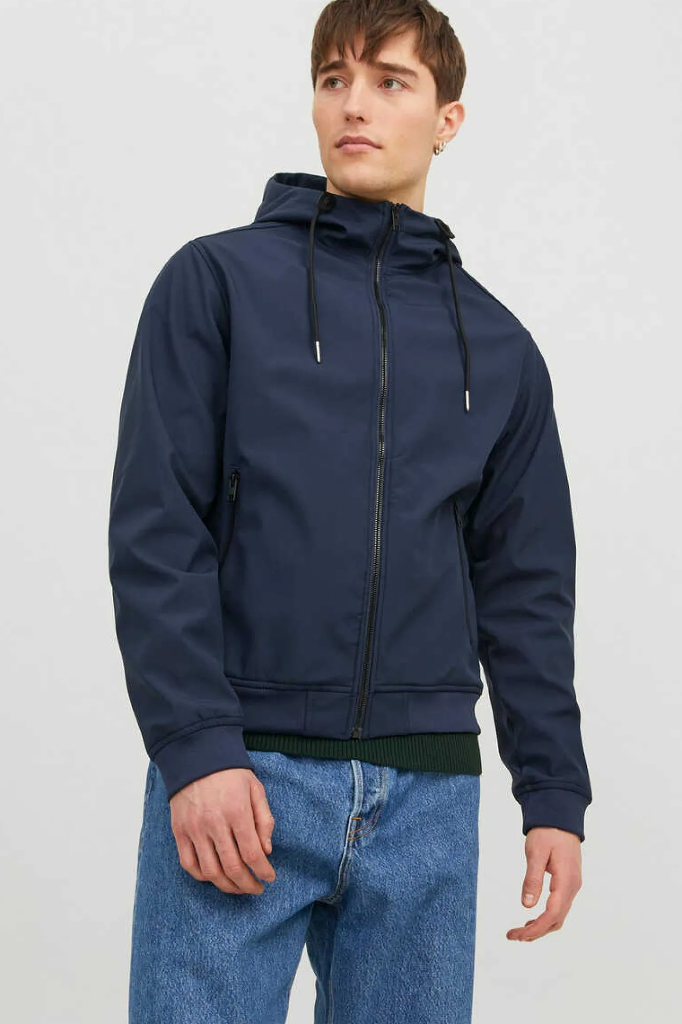 Jack & Jones Casaco Tecnico Softshell Com Capuz Marinho Clearance