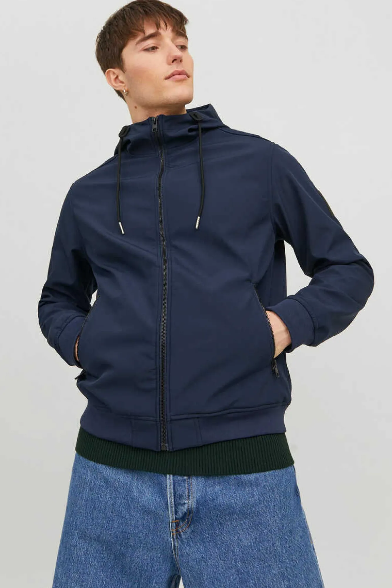 Jack & Jones Casaco Tecnico Softshell Com Capuz Marinho Clearance