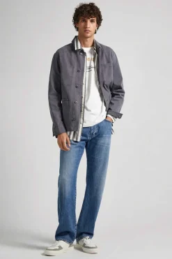 Pepe Jeans Casaco Tipo Carpinteiro Cinza Sale