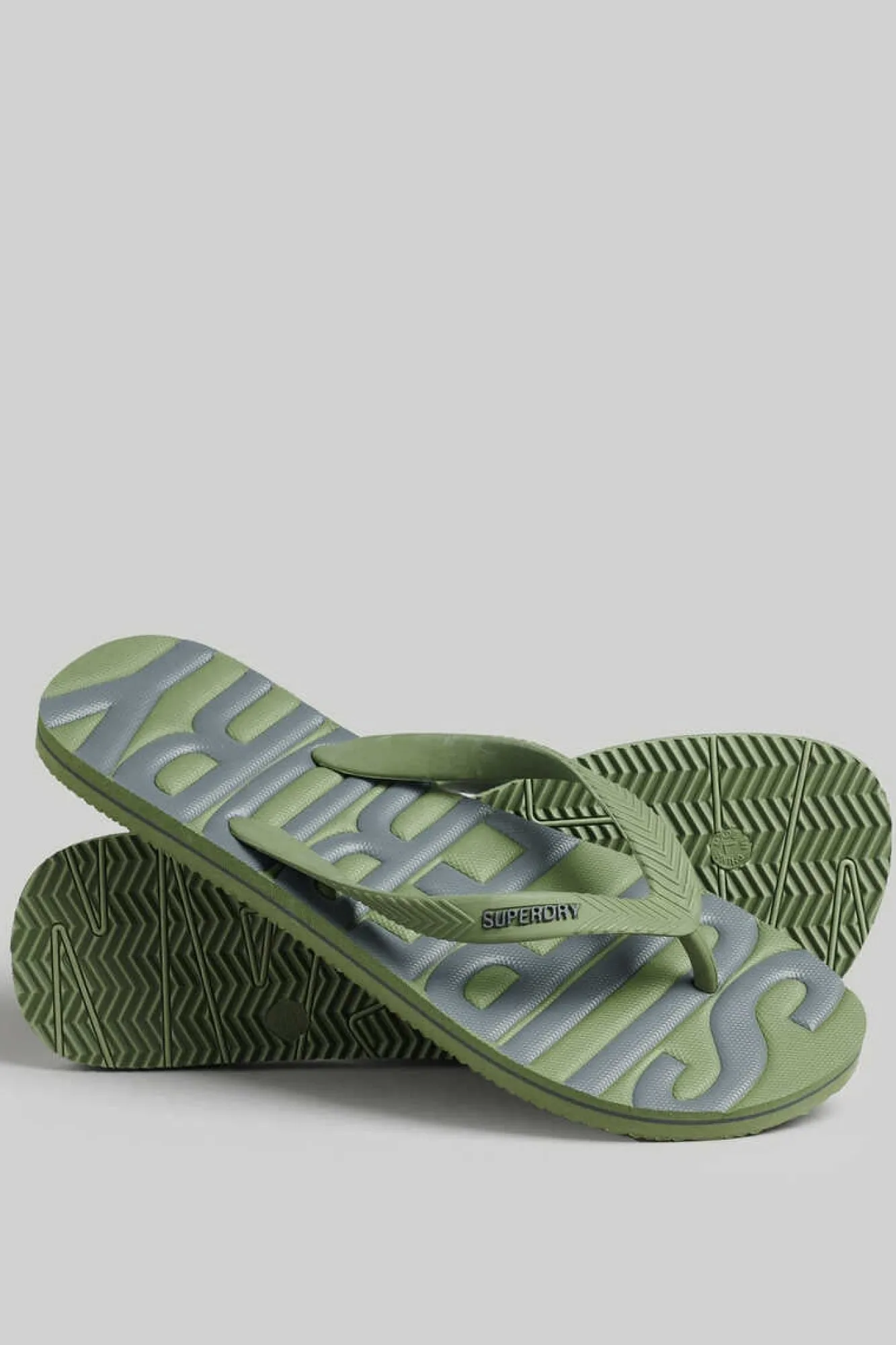 Superdry Chinelos Veganos Com Logo Vintage Logo Cinza