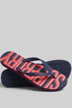 Superdry Chinelos Veganos Com Logo Vintage Logo Marinho New