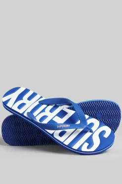 Superdry Chinelos Veganos Com Logo Vintage Logo Azul Clearance