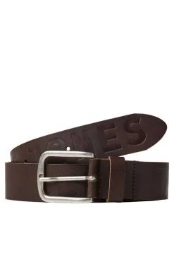 Jack & Jones Cinto De Pele Castanho New