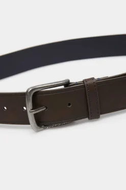 Springfield Cinto Efeito Pele Basico Castanho
