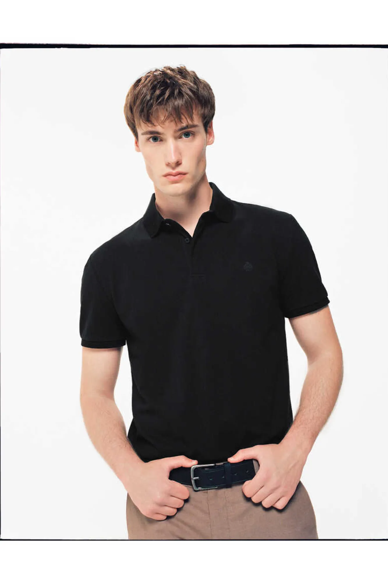 Springfield Cinto Efeito Pele Basico Preto New