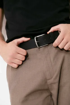 Springfield Cinto Efeito Pele Basico Preto New