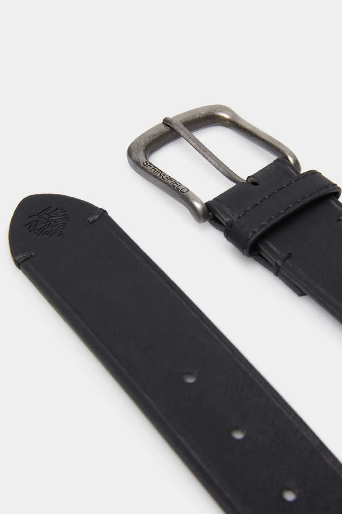 Springfield Cinto Efeito Pele Basico Preto New