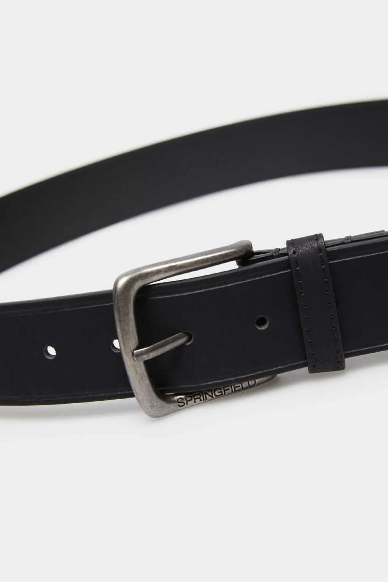 Springfield Cinto Efeito Pele Basico Preto New