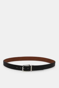 Springfield Cinto Efeito Pele Microperfurada Reversivel Preto Best