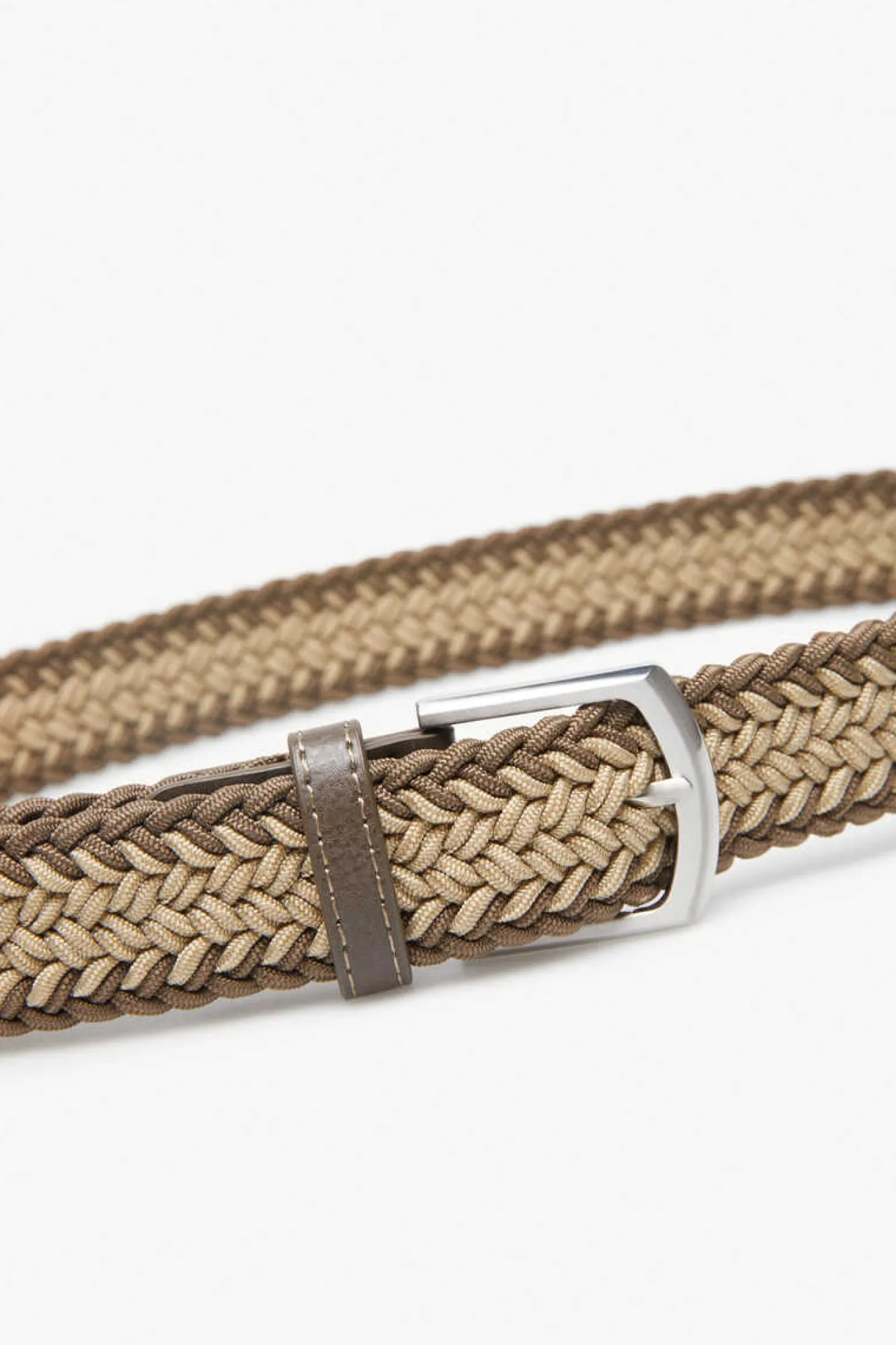 Springfield Cinto Entrancado Bicolor Camel Discount