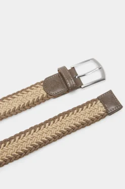 Springfield Cinto Entrancado Bicolor Camel Discount