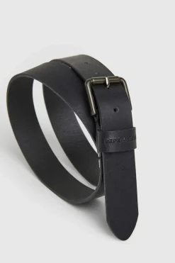 Pepe Jeans Cinto Pele Fivela Metalica Preto Clearance