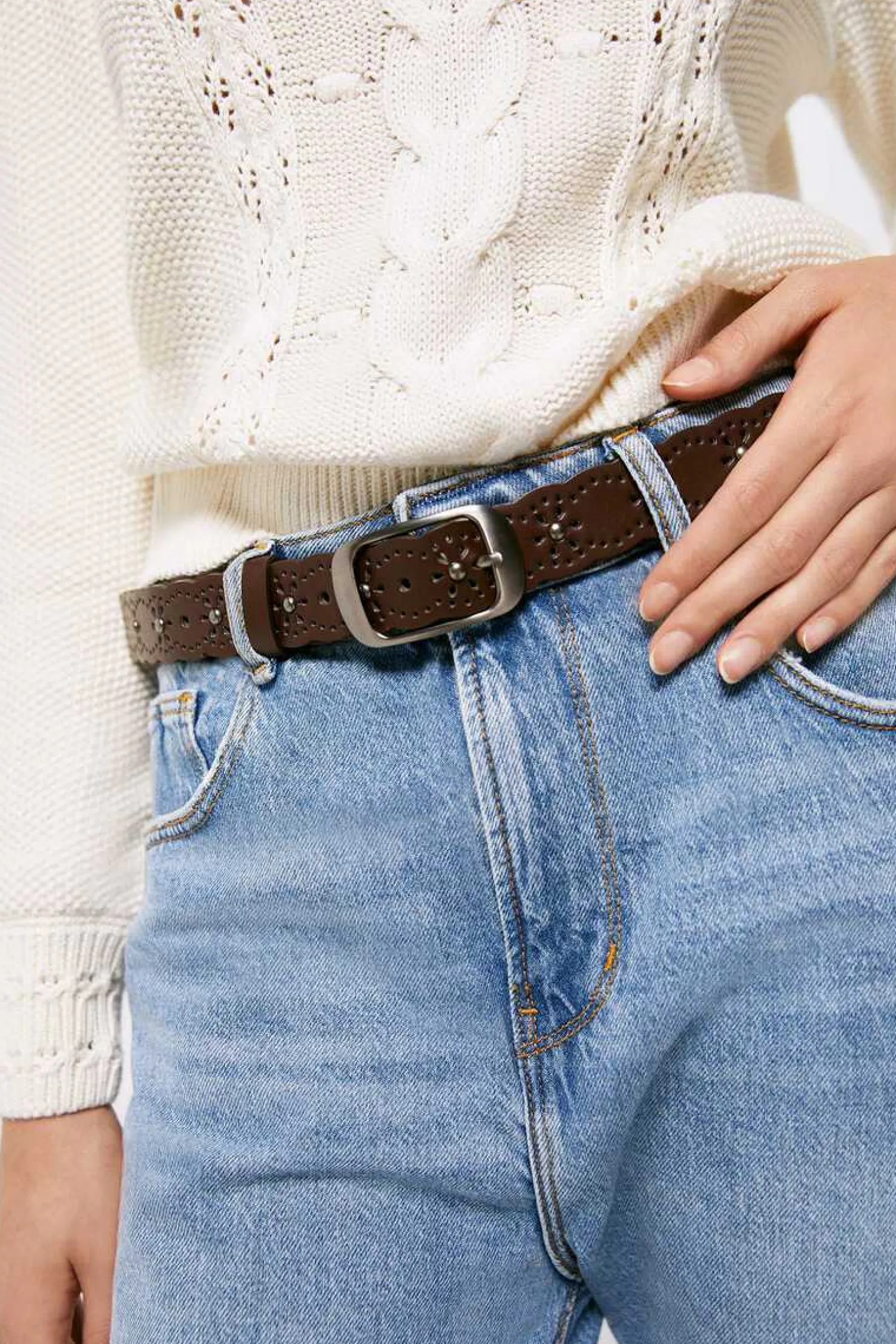 Springfield Cintos-Cinto Perfurados Pedras