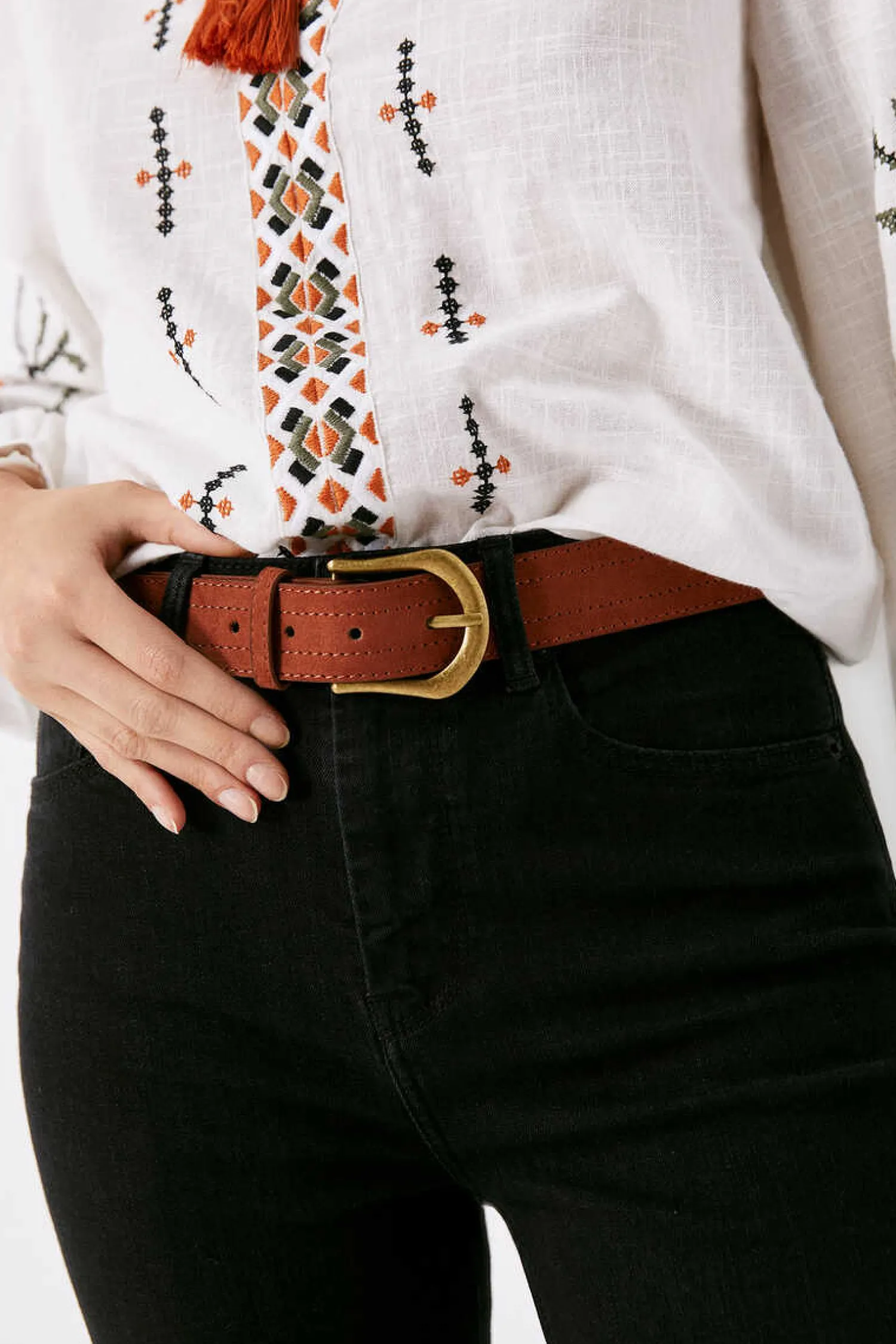 Springfield Cintos-Cinto Telha Pespontos