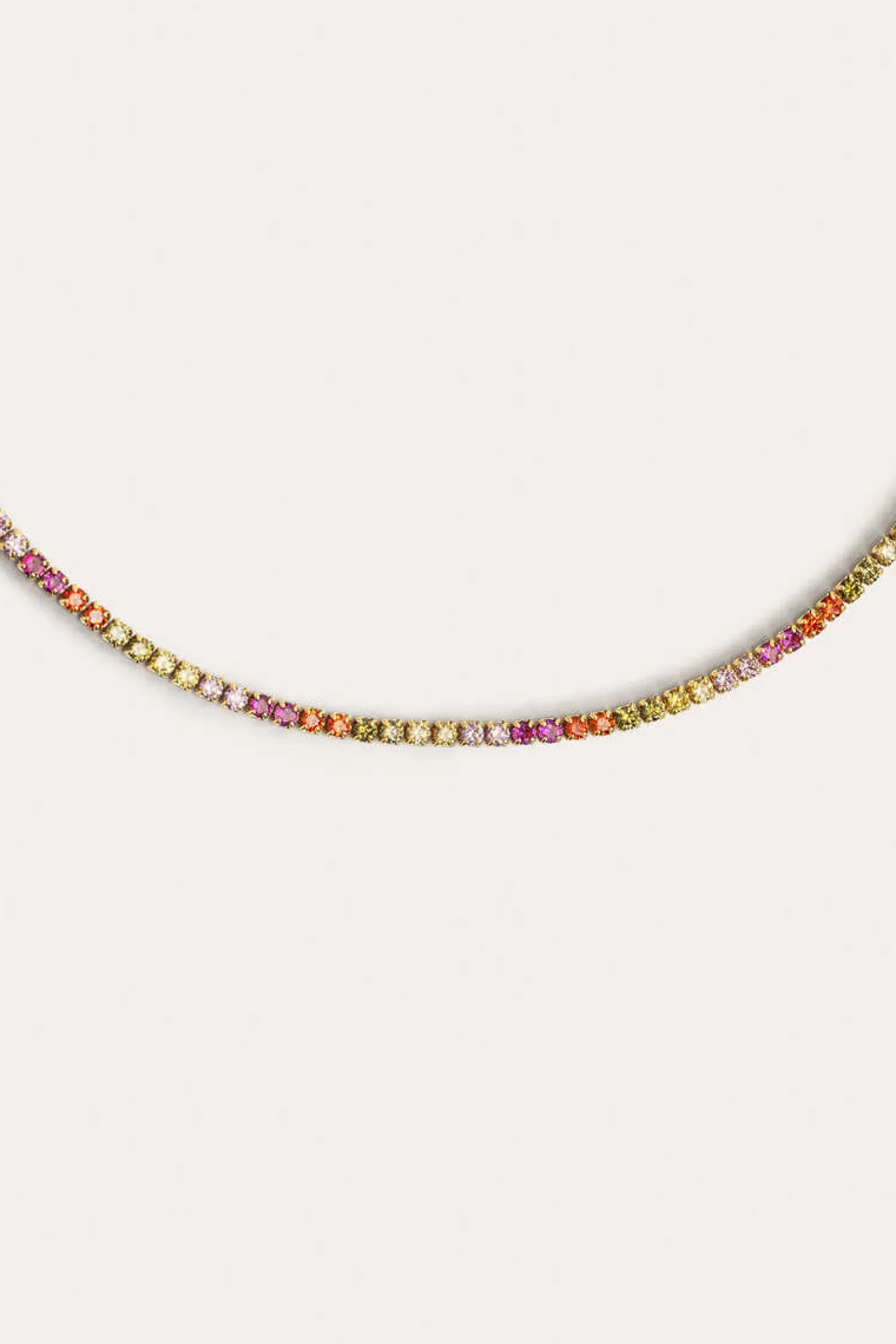 Singularu Bijuteria-Colar Riviere Colors Ouro