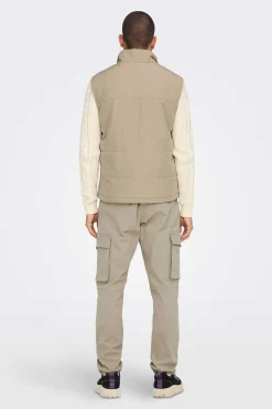 Only & Sons Colete Acolchoado Castanho Best