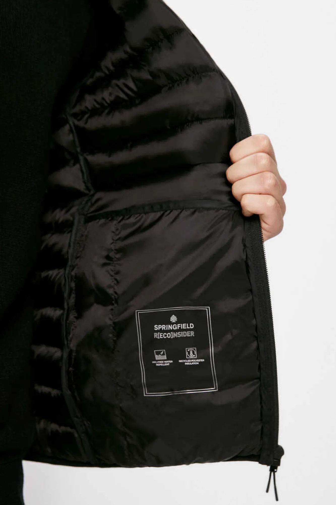 Springfield Colete Acolchoado Preto Outlet