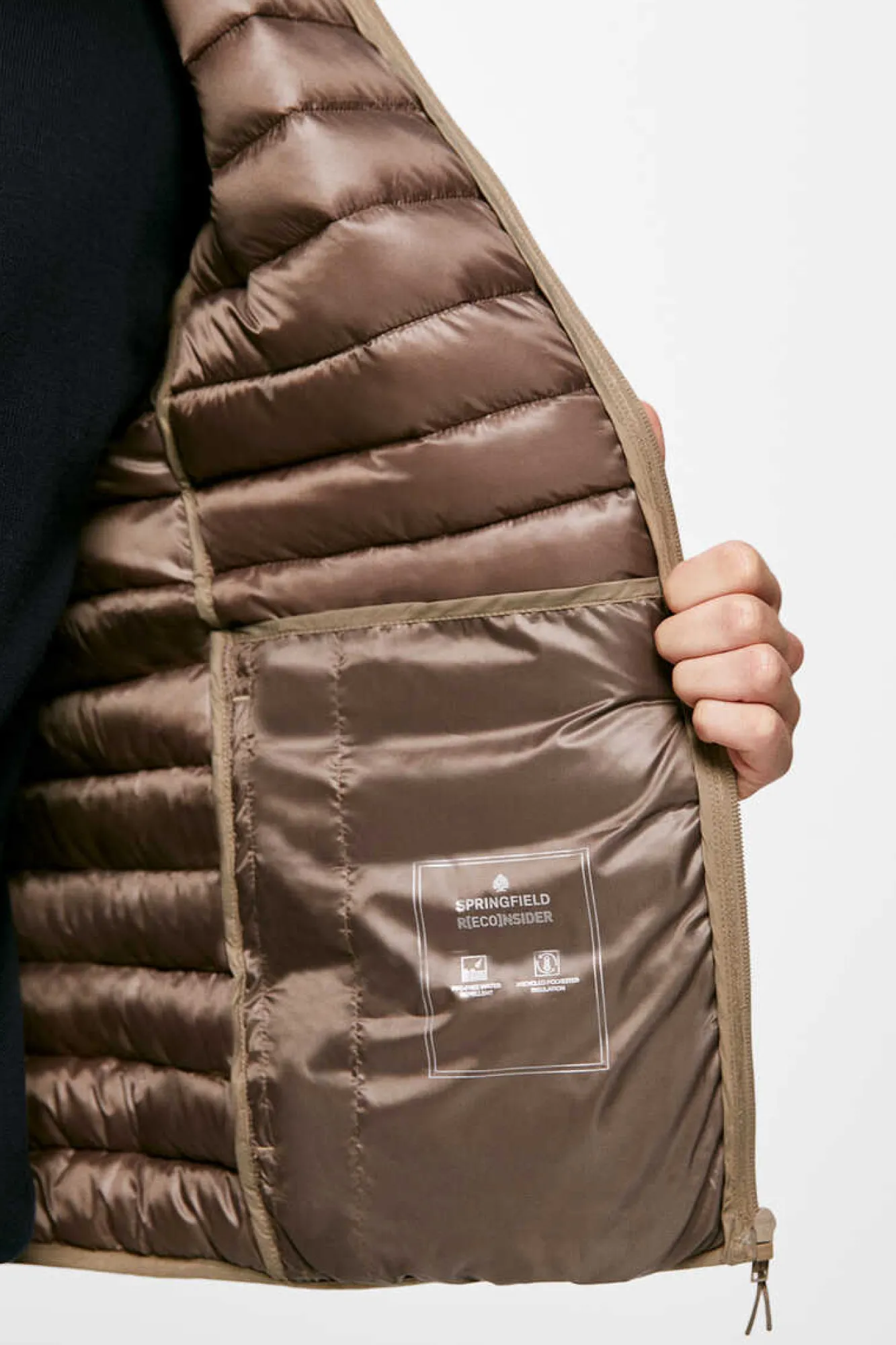 Springfield Colete Acolchoado Brown Sale