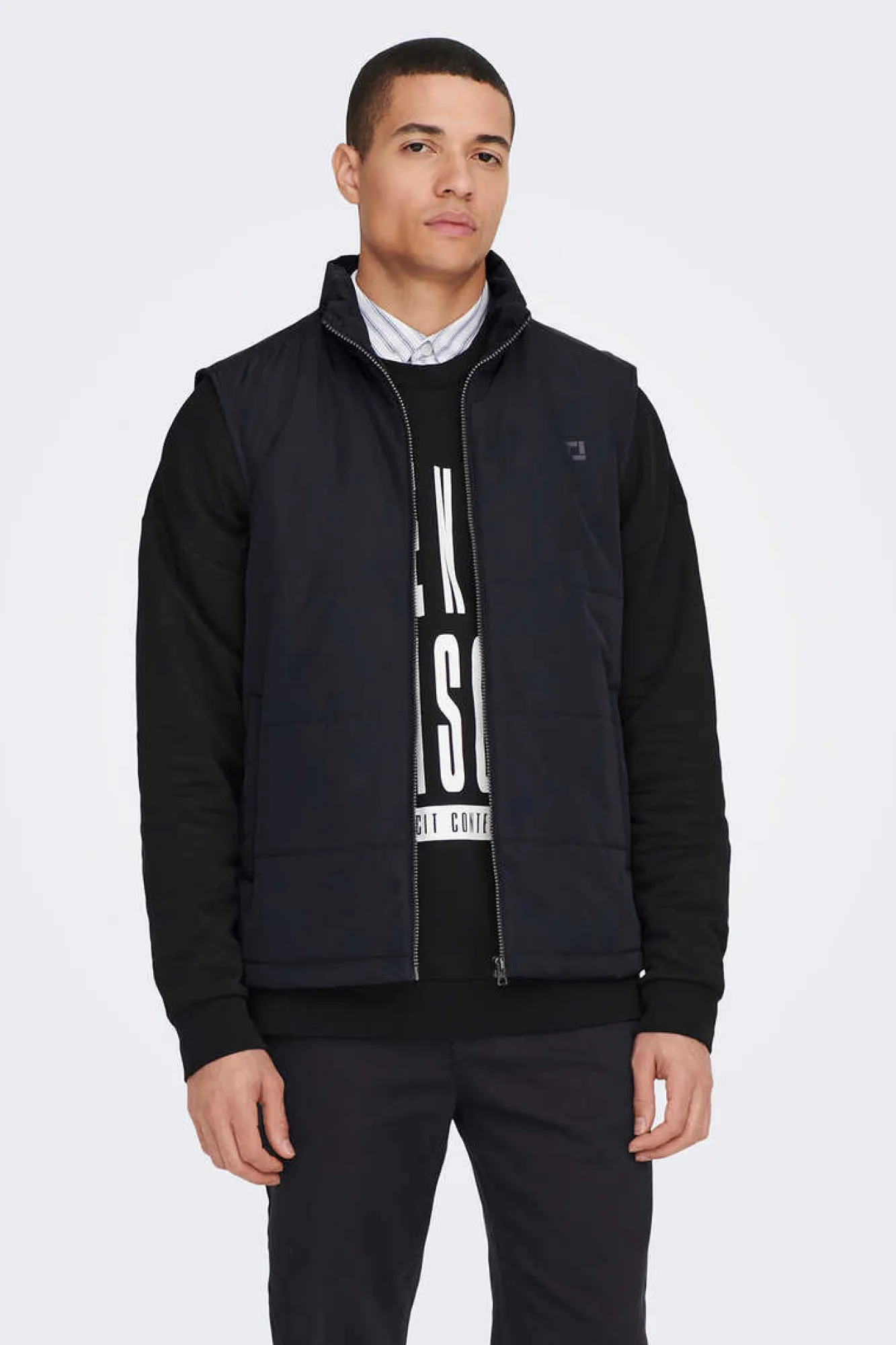 Only & Sons Colete Acolchoado Azul Discount