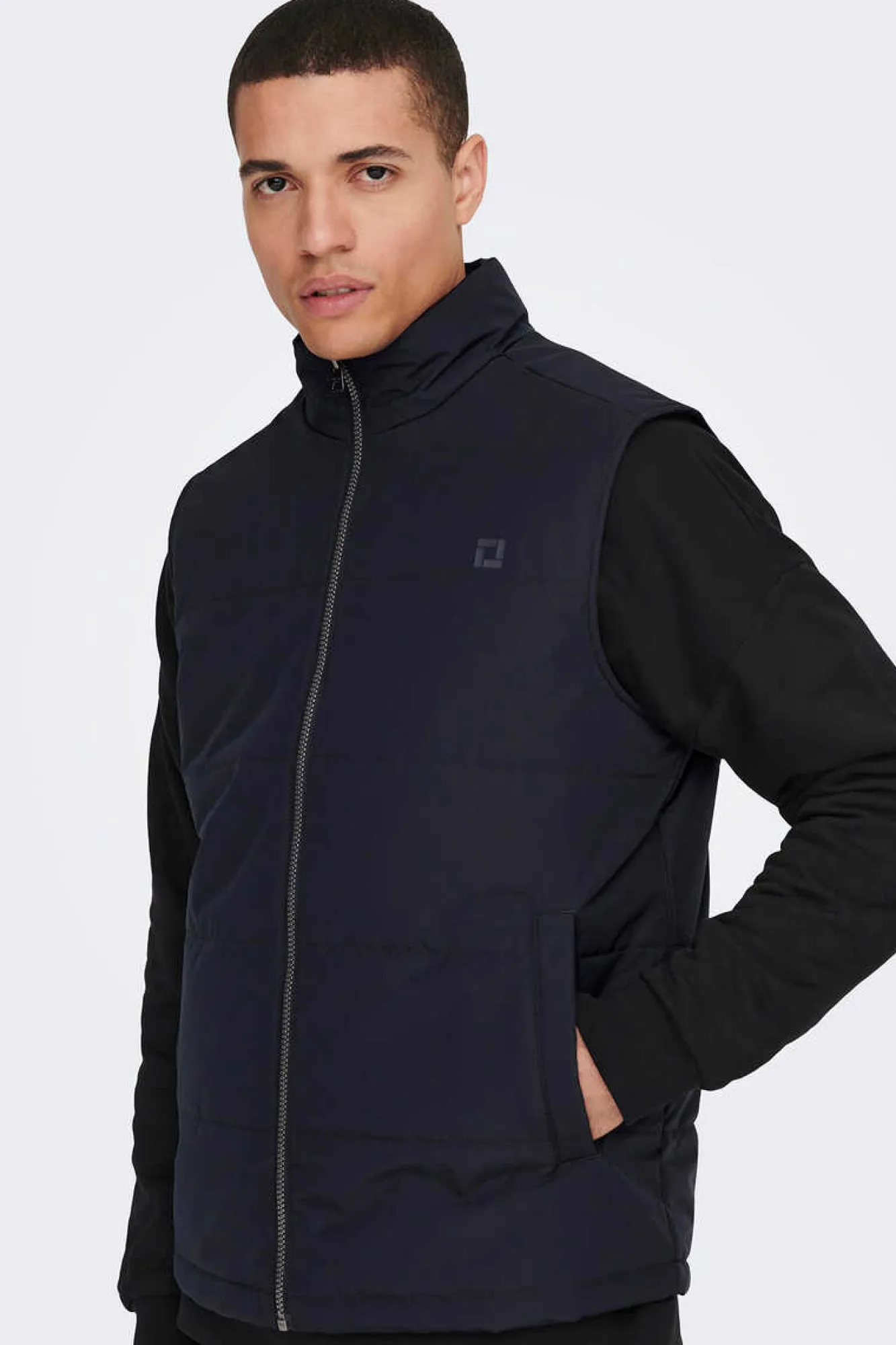 Only & Sons Colete Acolchoado Azul Discount