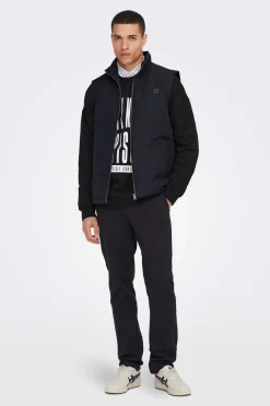 Only & Sons Colete Acolchoado Azul Discount
