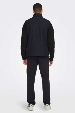 Only & Sons Colete Acolchoado Azul Discount