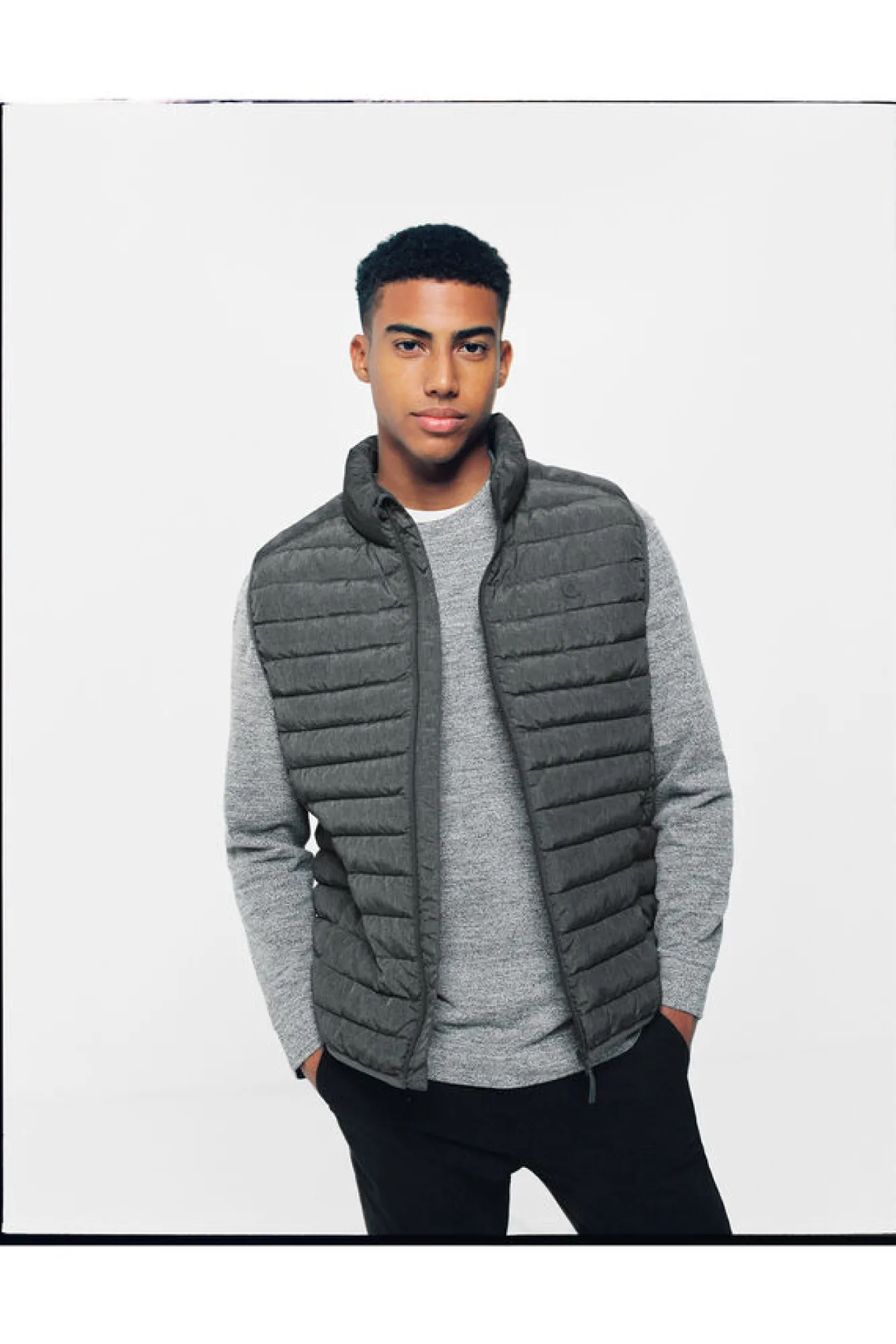 Springfield Colete Acolchoado Cinza