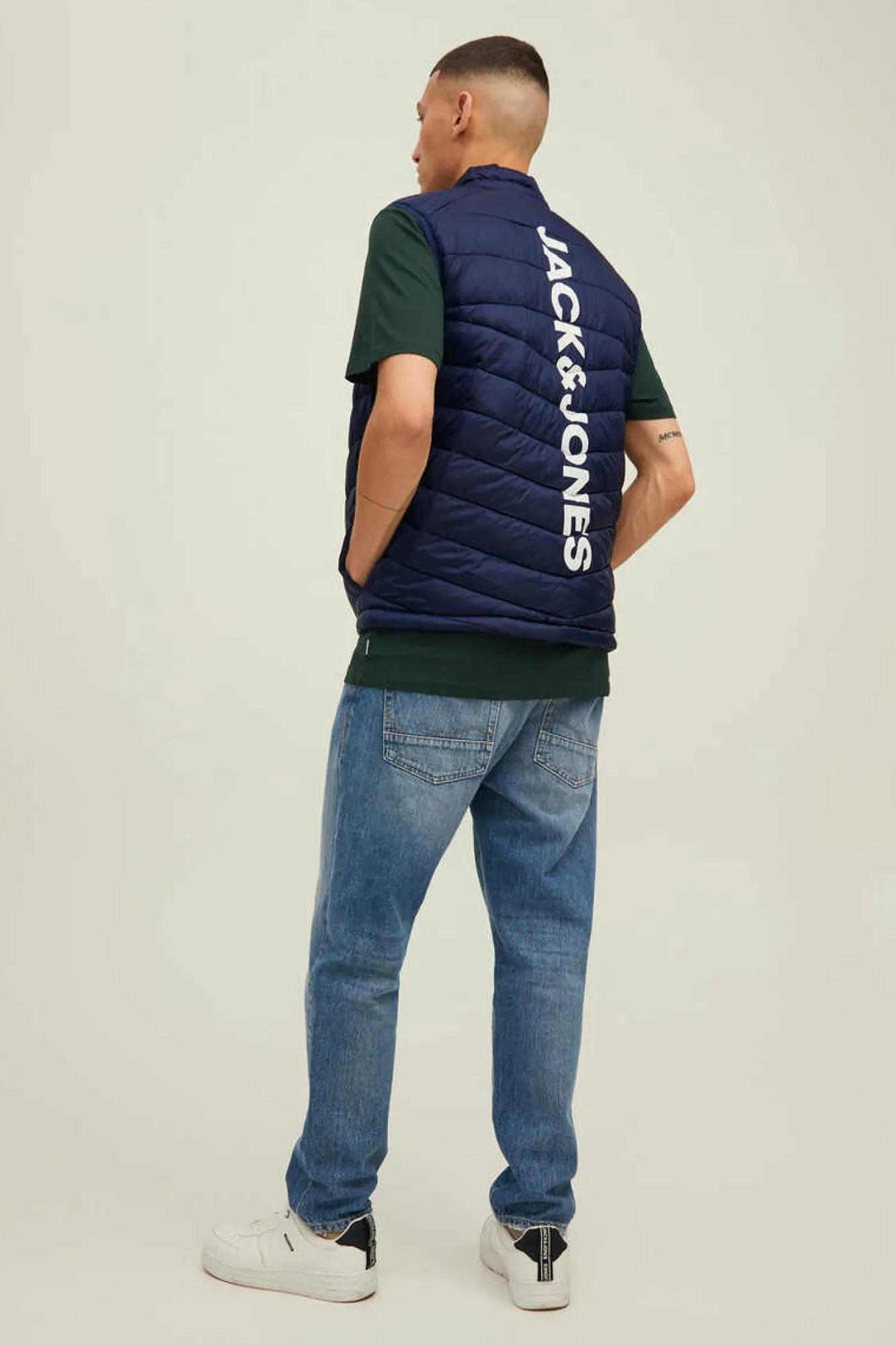 Jack & Jones Colete Acolchoado Azul Clearance