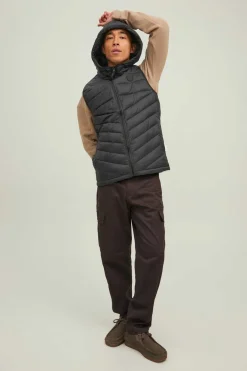 Jack & Jones Colete Acolchoado Com Capuz Preto Best