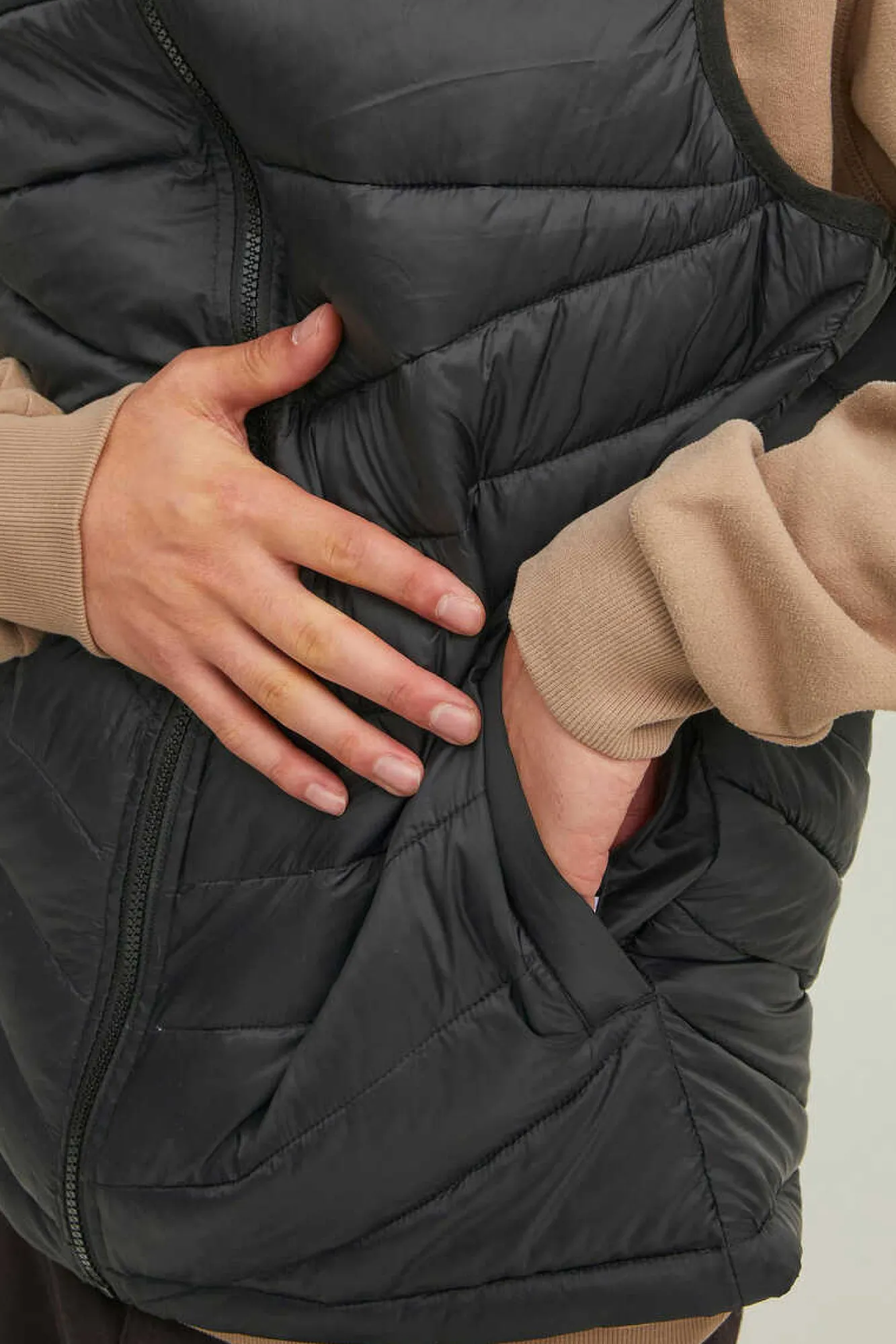 Jack & Jones Colete Acolchoado Com Capuz Preto Best