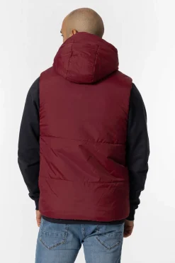 Tiffosi Colete Acolchoado Com Capuz Reversivel Vermelho Real Hot