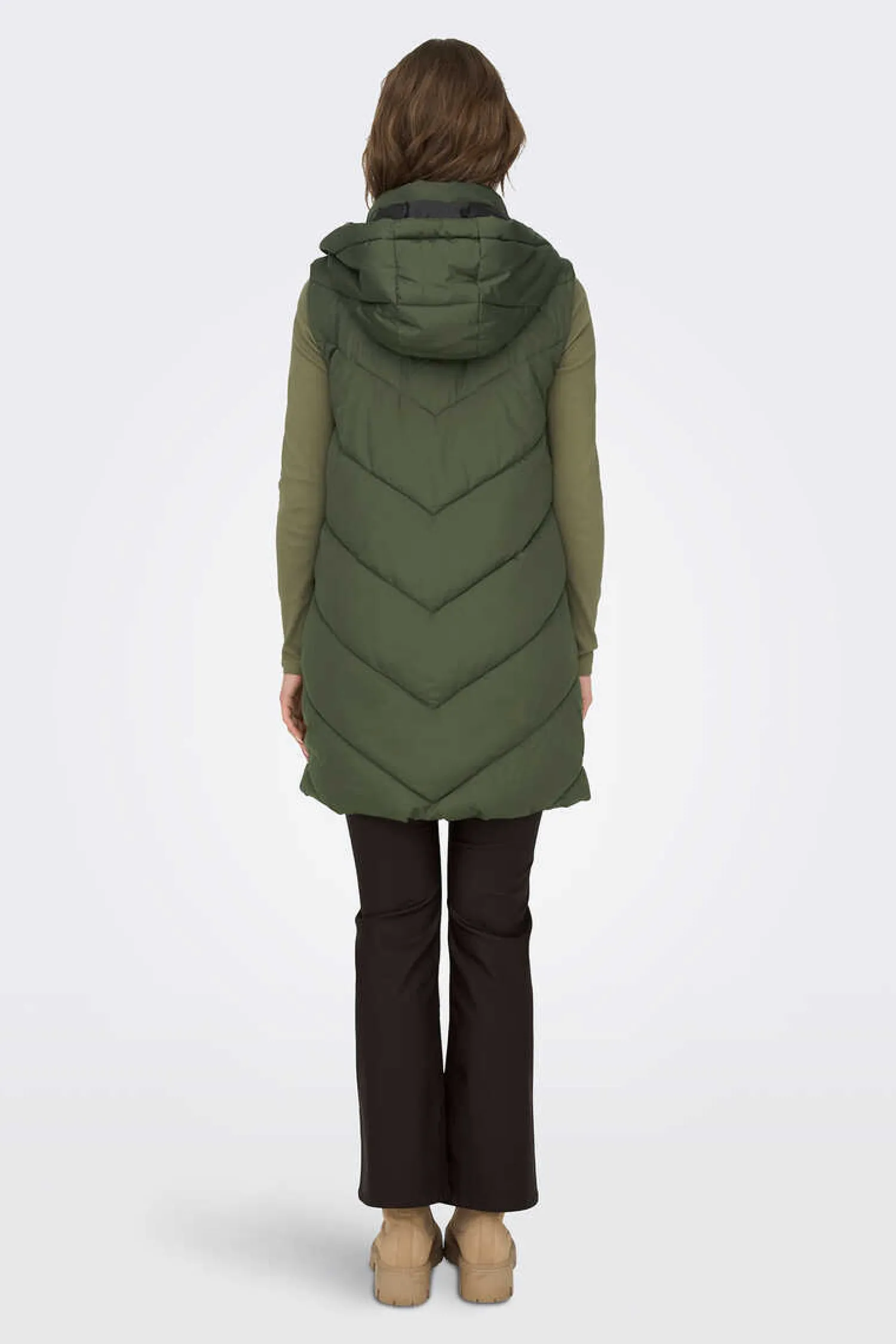 JDY Coletes-Colete Acolchoado Com Capuz