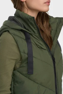 JDY Coletes-Colete Acolchoado Com Capuz