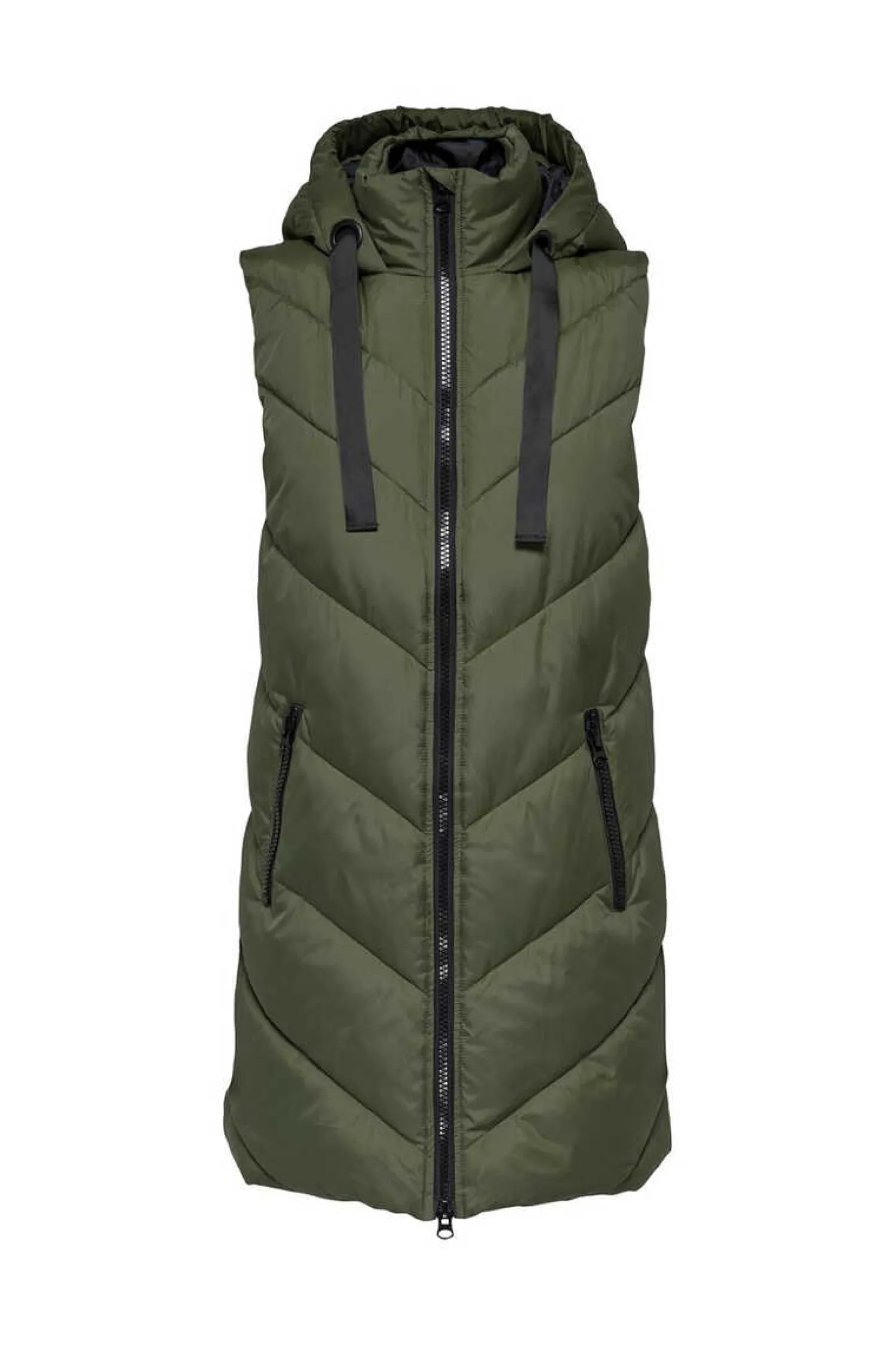 JDY Coletes-Colete Acolchoado Com Capuz